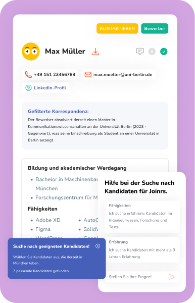 Joinrs Tool für direkte Suche