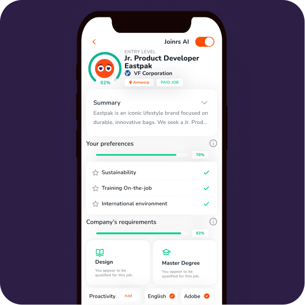 Why Joinrs - Job posting example